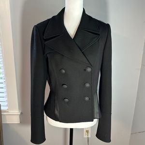 Elie Tahari Fitted Black double breasted jacket. Size 10 - run small - Like new!